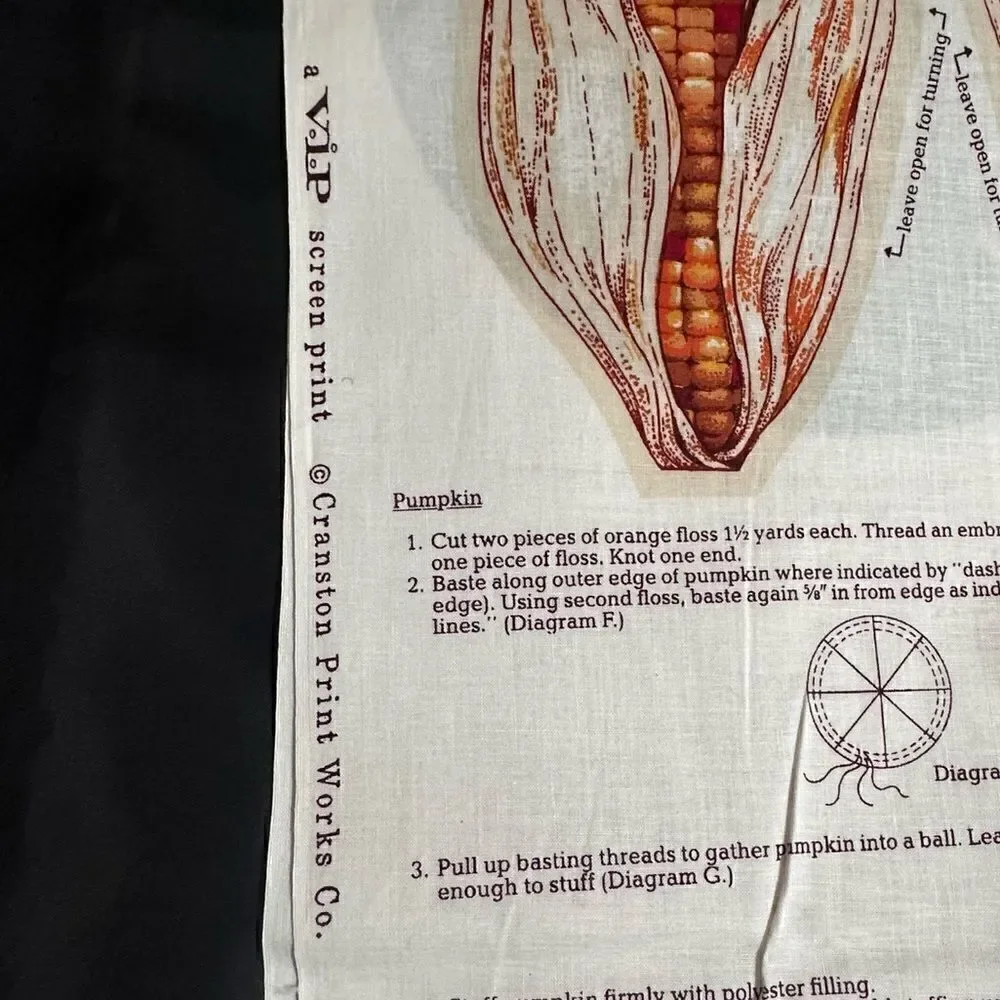 Vintage Thanksgiving Cut and Sew Crafts Turkey, Cornucopia and Scarecrow - Fall